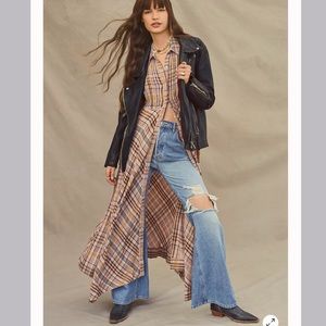 Free People Sadie Plaid Maxi Dress
